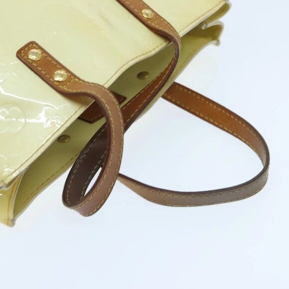 LOUIS VUITTON Monogram Vernis Reade PM Hand Bag Perle - Picture 9 of 16